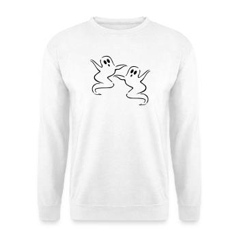 gespenster geist halloween - Unisex Pullover - Weiß - Vorne