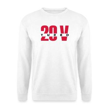 20V turbo - Sweat-shirt Unisexe - blanc - Devant