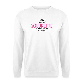 Soeur Soeurette Frère Naissance Bébé Sœur - Sweat-shirt Unisexe - blanc - Devant