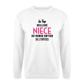 Neveu / Nièce / Famille / Oncle / Tante / Niece - Sweat-shirt Unisexe - blanc - Devant