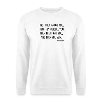 Zitat / Liebe / Leben / Glück / Philosophie - Unisex Pullover - Weiß - Vorne