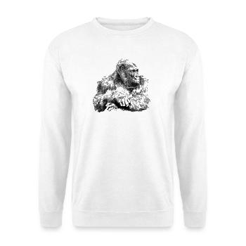 gorilla - Sweat-shirt Unisexe - blanc - Devant
