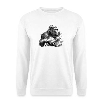 gorilla - Sweat-shirt Unisexe - blanc - Devant