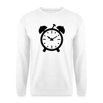 wecker uhr - Unisex Pullover - Weiß - Vorne