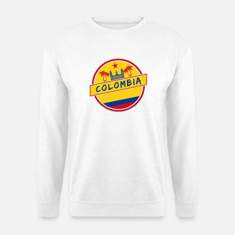 Conception de la Colombie avec drapeau national - Sweat-shirt Unisexe - blanc