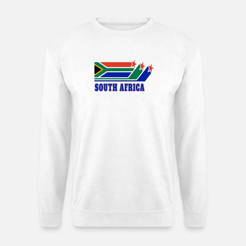 Südafrika Flaggen Design - Unisex Pullover - Weiß