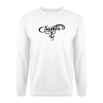 Sailor Anker Waves Segler Segel Segeln - Unisex Pullover - Weiß - Vorne
