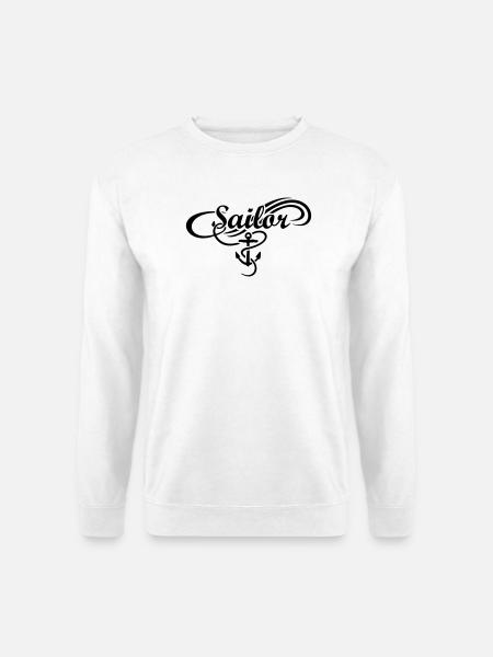 Sailor Anker Waves Segler Segel Segeln - Unisex Pullover - Weiß