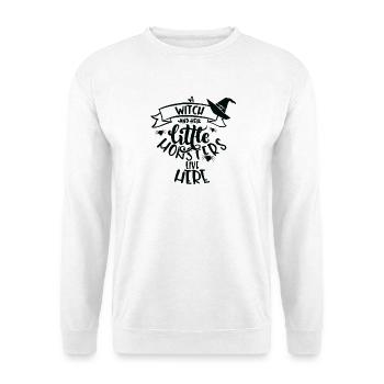 Chapeau de sorcière en rotation - Sweat-shirt Unisexe - blanc - Devant