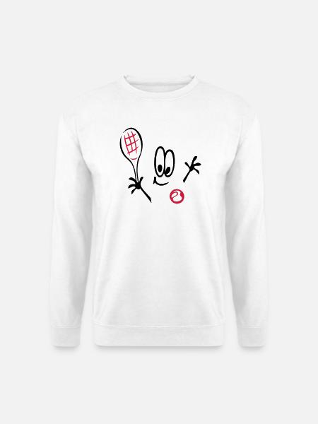 Sport, Tennis ,Tennisball, Comic - Unisex Pullover - Weiß