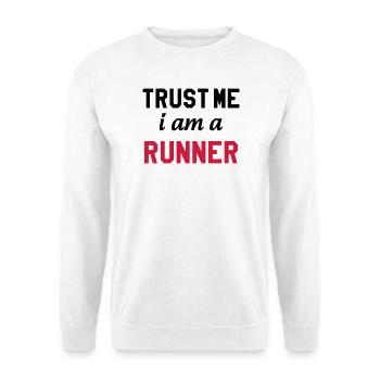 Laufen / Running / Jogging / Joggen / Marathon - Unisex Pullover - Weiß - Vorne