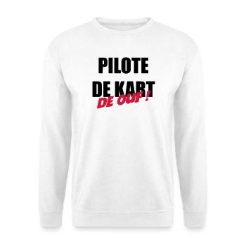 Go-Kart / Karting / Kart / Fahrer - Unisex Pullover - Weiß - Vorne