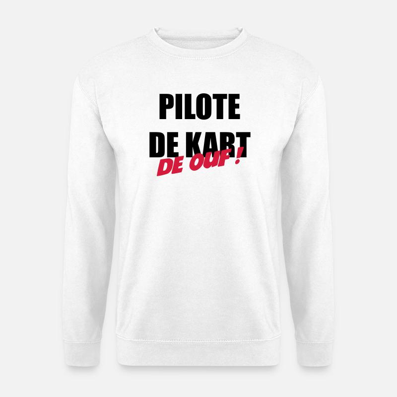 Go-Kart / Karting / Kart / Fahrer - Unisex Pullover - Weiß
