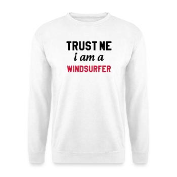 Windsurfen / Windsurfer / Windsurf / Windsurfing - Unisex Pullover - Weiß - Vorne