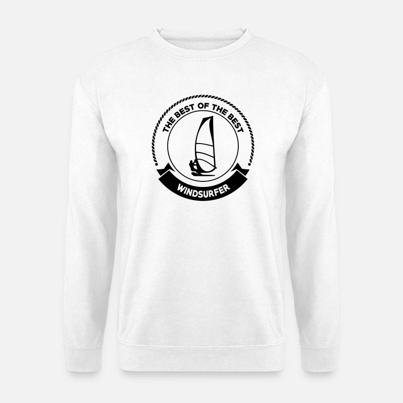 Windsurfen / Windsurfer / Windsurf / Windsurfing - Unisex Pullover - Weiß