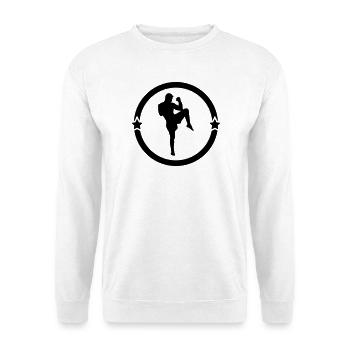 Kickboxing / Kick-Boxeur / Kick Boxing / - Sweat-shirt Unisexe - blanc - Devant