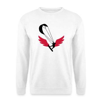 Kitesurfen / Kitesurfer / Kiteboarden / Kitesurf - Unisex Pullover - Weiß - Vorne