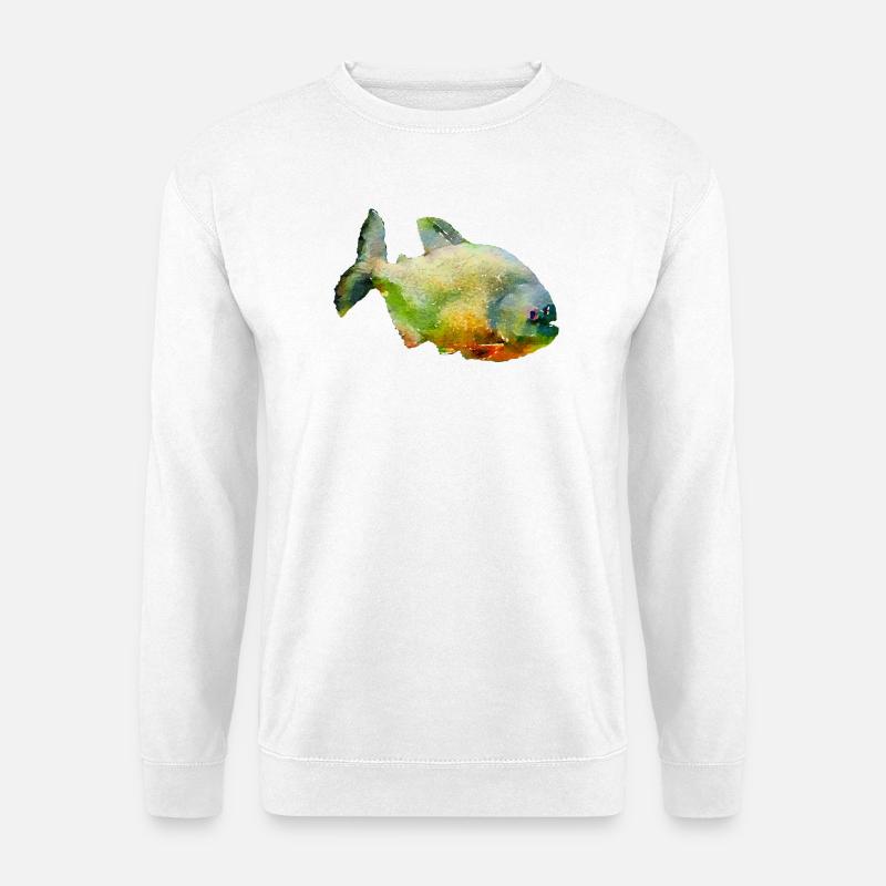 piranha fisch - Unisex Pullover - Weiß