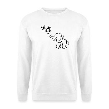 elefant lustig - Unisex Pullover - Weiß - Vorne