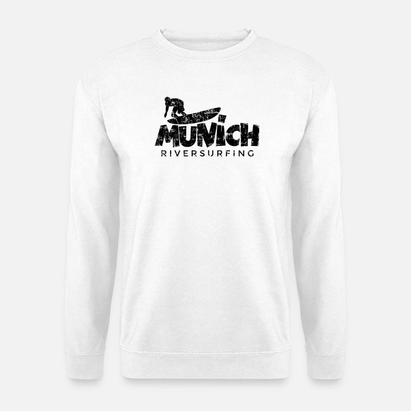Munich Riversurfing München Surfer - Unisex Pullover - Weiß