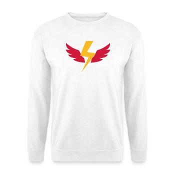 Elektriker / Elektrizität / Arbeit / Job - Unisex Pullover - Weiß - Vorne - Alina (178cm) & Michal (187cm)