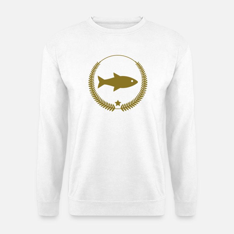 Fischhändler / Fisch / Arbeit / Job - Unisex Pullover - Weiß
