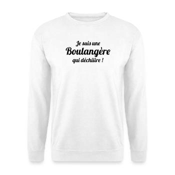 Boulanger / Boulangerie / Métier / Job - Sweat-shirt Unisexe - blanc - Devant