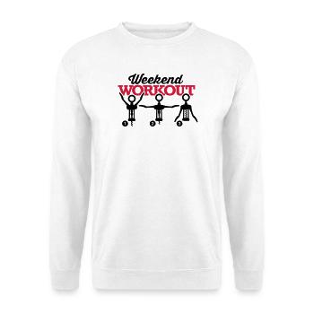 Weekend workout corkscrew - Unisex Sweatshirt - white - Front