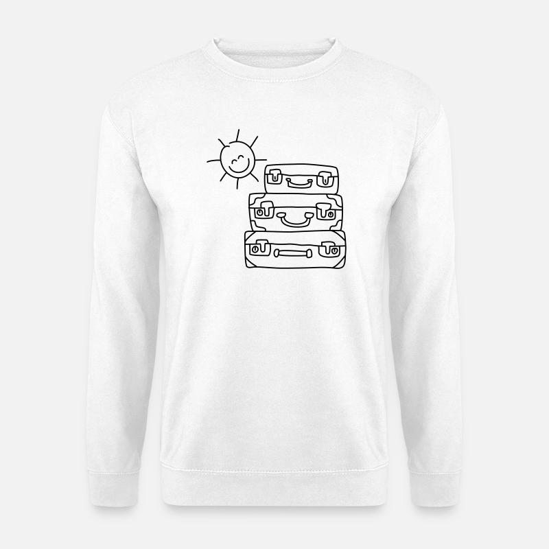 koffer sonne urlaub - Unisex Pullover - Weiß
