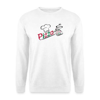 Pizza Bäcker mit Kochmütze, chef hat - Unisex Pullover - Weiß - Vorne
