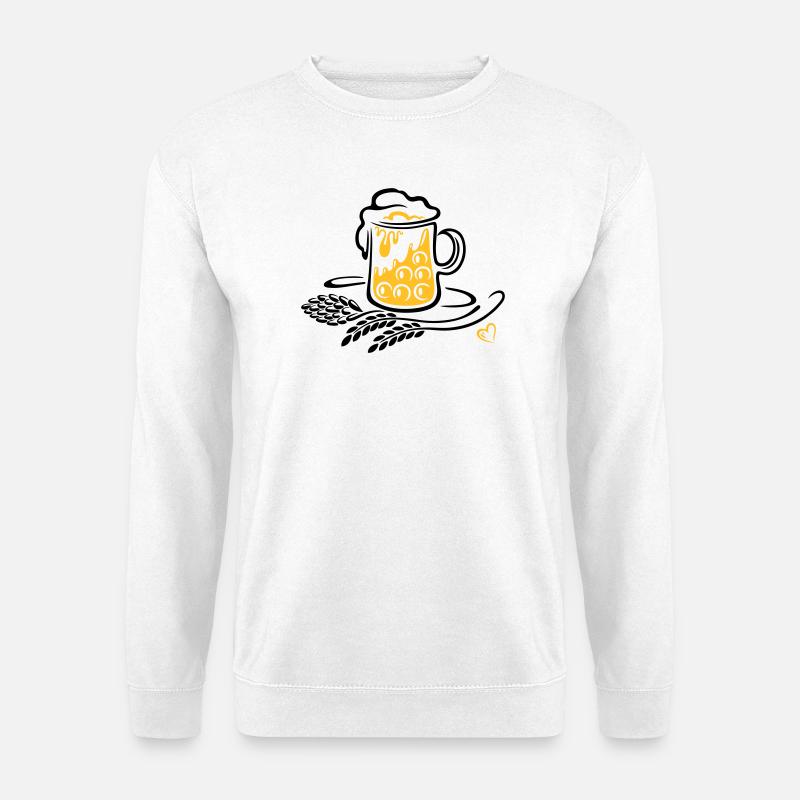 Beer Beer Mug Hops Wheat - Unisex Sweatshirt - white