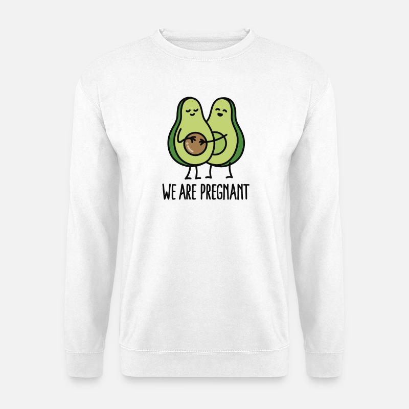 We are pregnant - Avocado - Unisex Pullover - Weiß