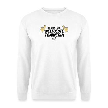 die weltbeste trainerin - Unisex Pullover - Weiß - Vorne