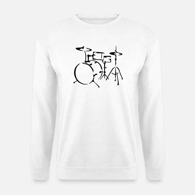 drummer schlagzeug musiker - Unisex Pullover - Weiß