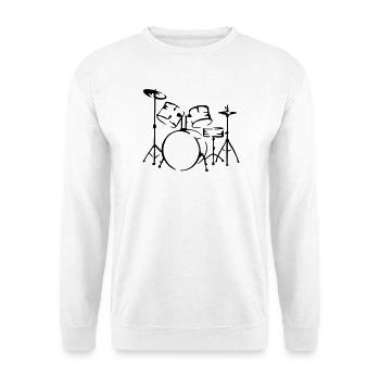 drum - Unisex Sweatshirt - white - Front