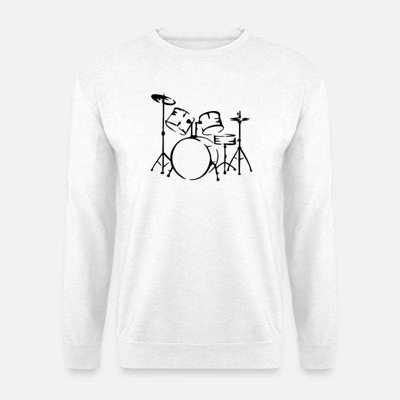 drummer schlagzeug musiker - Unisex Pullover - Weiß