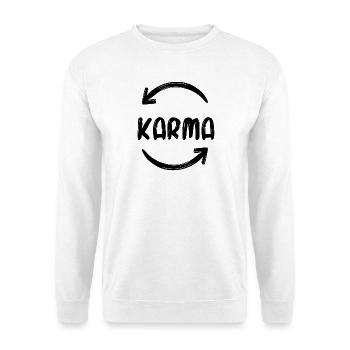 Karma Rebirth Buddhism Spirituality Say - Unisex Sweatshirt - white - Front