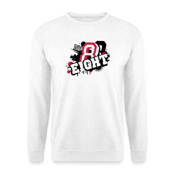 nombre élégant huit graffiti en 3D - Sweat-shirt Unisexe - blanc - Devant