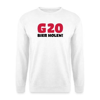 Bier holen Humor - Unisex Pullover - Weiß - Vorne