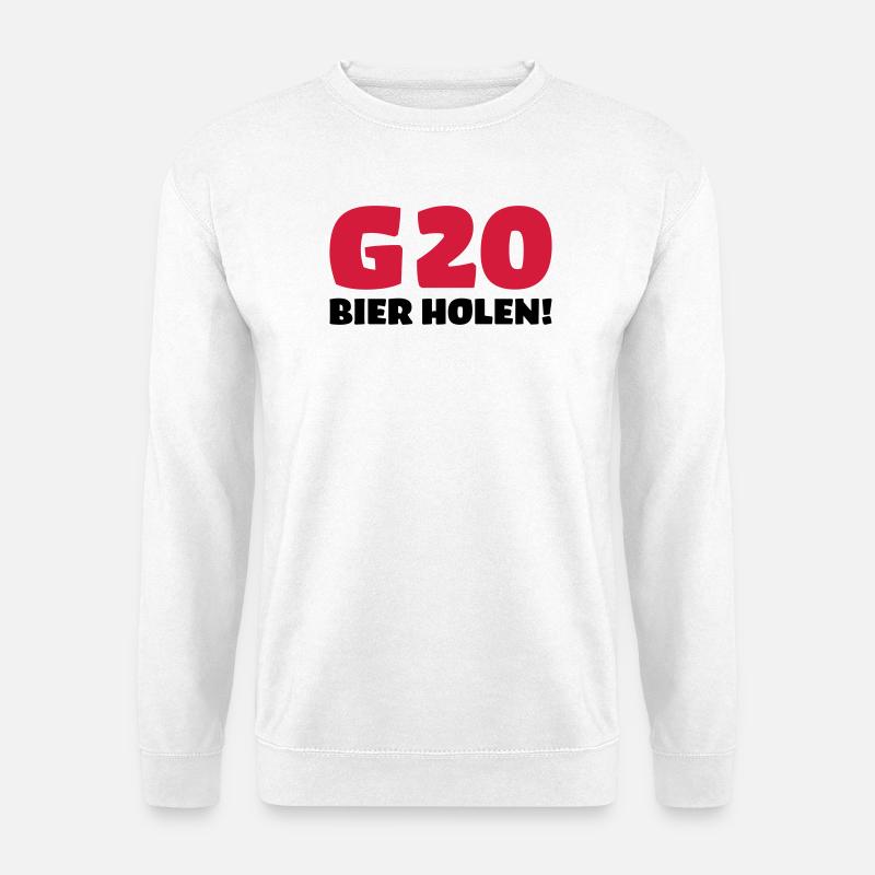 Bier holen Humor - Unisex Pullover - Weiß