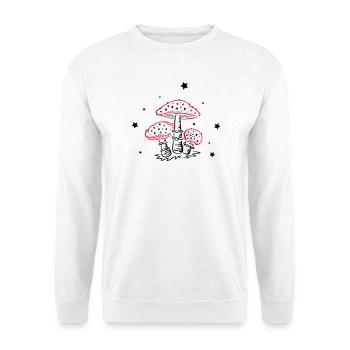 Fly agaric, fungi with stars, mushrooms - Unisex Sweatshirt - white - Front
