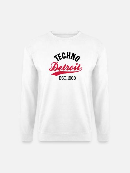 Techno Detroit est.1988 - Unisex Pullover - Weiß