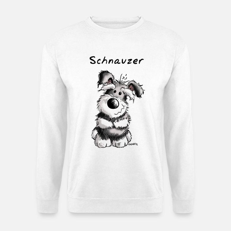 Fröhlicher Schnauzer - Unisex Pullover - Weiß