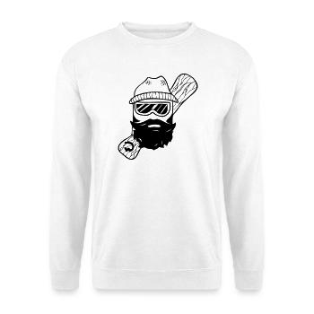 Bordure en bois barbue cool pour chemises et sweats à capuche - Sweat-shirt Unisexe - blanc - Devant