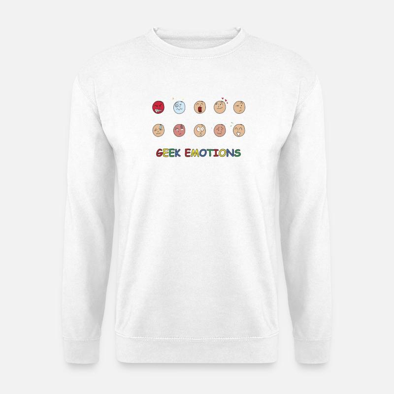 GEEK EMOTIONS - WEISSER TEXT - Unisex Pullover - Weiß