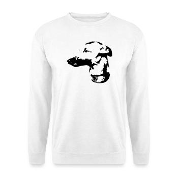 Whippet Kopf - Unisex Pullover - Weiß - Vorne