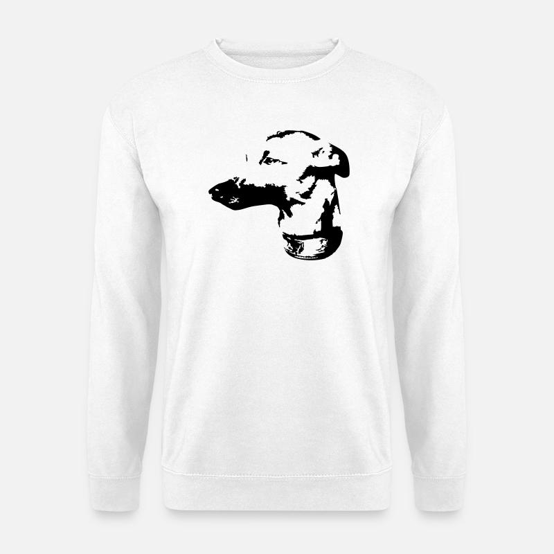 Whippet head - Unisex Sweatshirt - white
