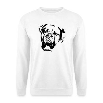 Bordeauxdogge Kopf - Unisex Pullover - Weiß - Vorne