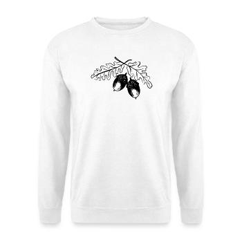 Les glands, les feuilles de chêne, l'automne - Sweat-shirt Unisexe - blanc - Devant
