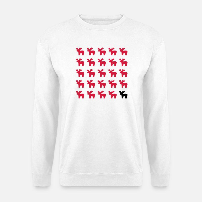 Moose Moose Pattern I Christmas - Unisex Sweatshirt - white